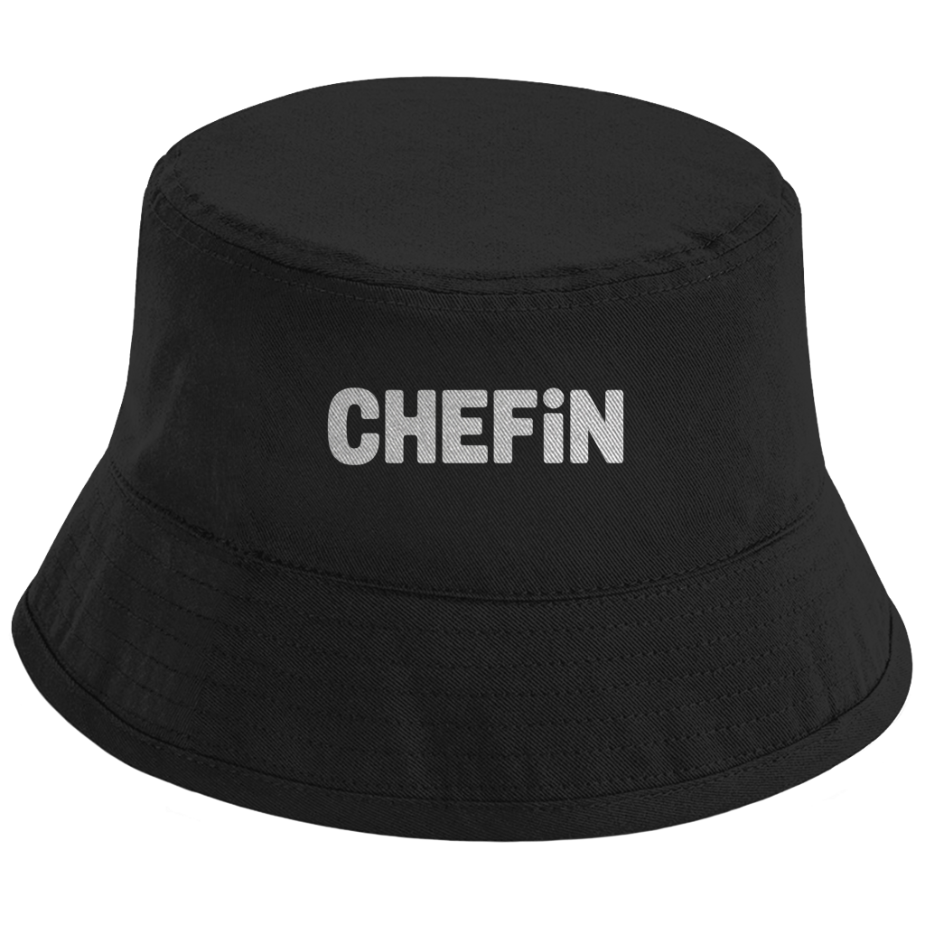 Bucket Hat „Chefin“ – Unisex Statement Hut aus Bio-Baumwolle mit UPF50+