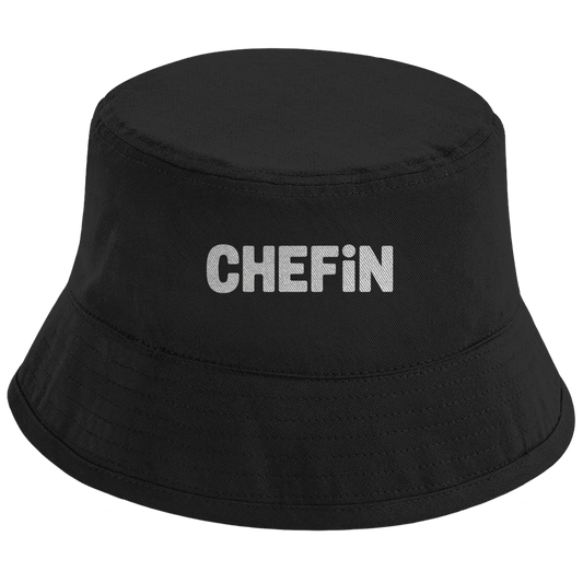Bucket Hat „Chefin“ – Unisex Statement Hut aus Bio-Baumwolle mit UPF50+