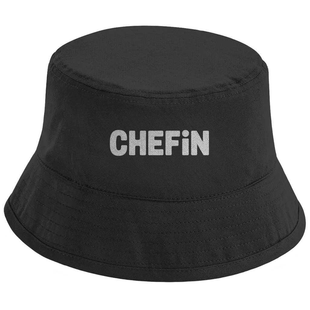 Bucket Hat „Chefin“ – Unisex Statement Hut aus Bio-Baumwolle mit UPF50+