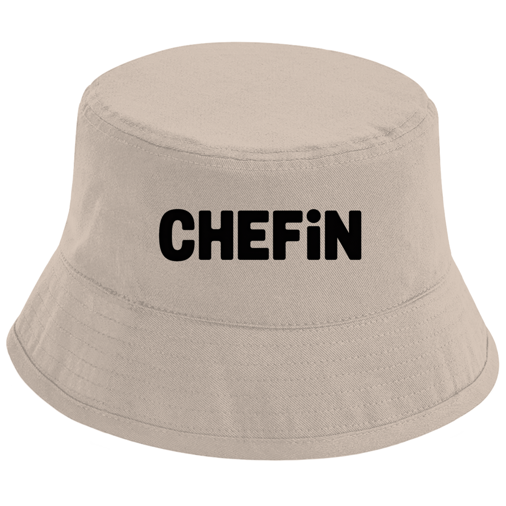 Bucket Hat „Chefin“ – Unisex Statement Hut aus Bio-Baumwolle mit UPF50+