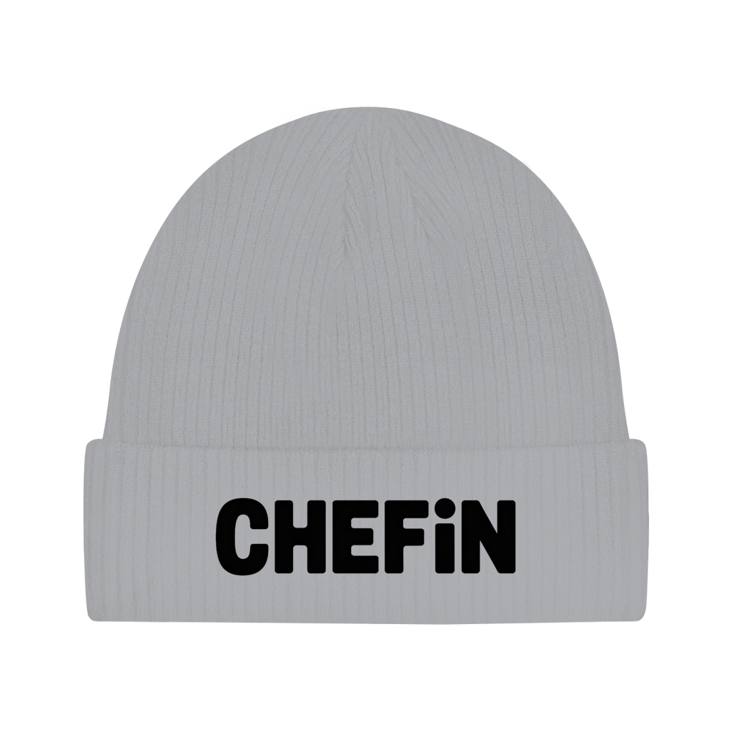 Beanie „Chefin“ – Unisex Statement Beanie aus Bio-Baumwolle, weich & bequem