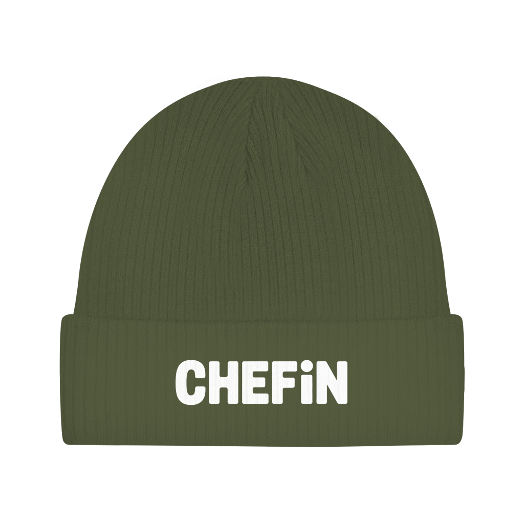 Beanie „Chefin“ – Unisex Statement Beanie aus Bio-Baumwolle, weich & bequem