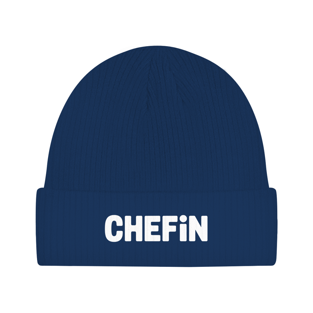 Beanie „Chefin“ – Unisex Statement Beanie aus Bio-Baumwolle, weich & bequem