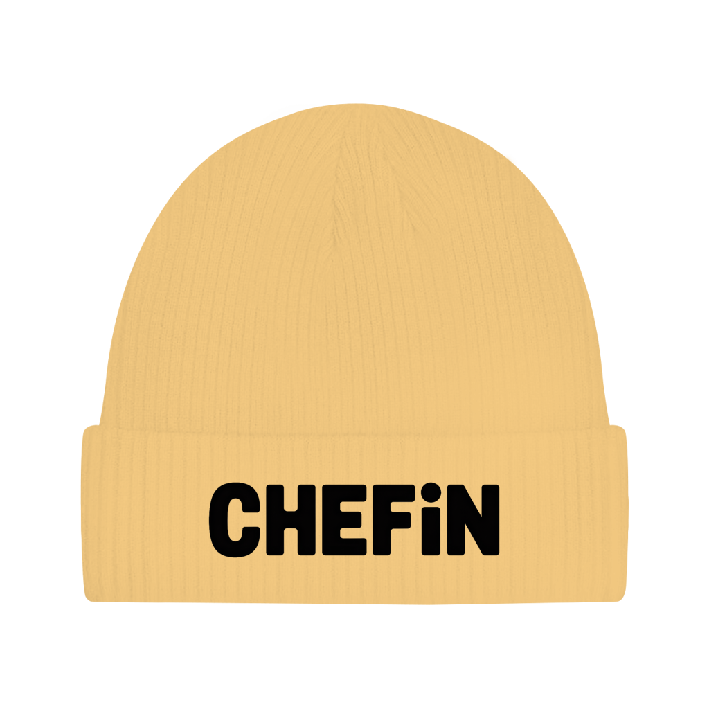 Beanie „Chefin“ – Unisex Statement Beanie aus Bio-Baumwolle, weich & bequem
