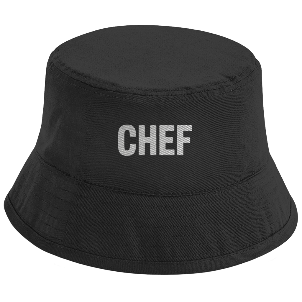 Bucket Hat „Chef“ – Unisex Statement Hut aus Bio-Baumwolle mit UPF50+