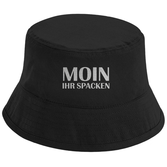 Bucket Hat „Moin ihr Spacken“ – Unisex Statement Hut aus Bio-Baumwolle mit UPF50+