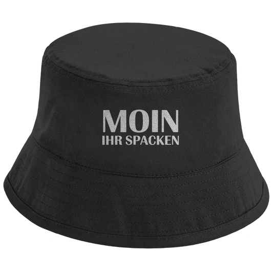 Bucket Hat „Moin ihr Spacken“ – Unisex Statement Hut aus Bio-Baumwolle mit UPF50+