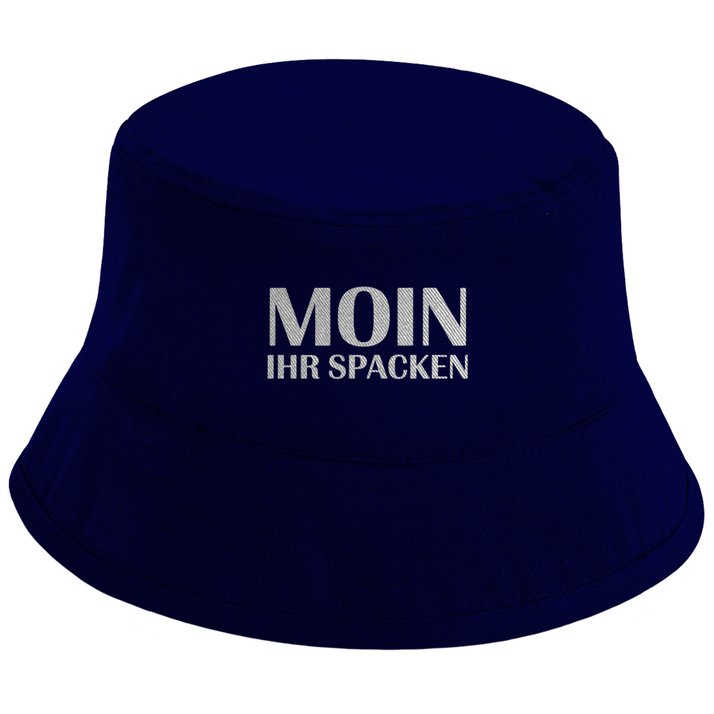 Bucket Hat „Moin ihr Spacken“ – Unisex Statement Hut aus Bio-Baumwolle mit UPF50+