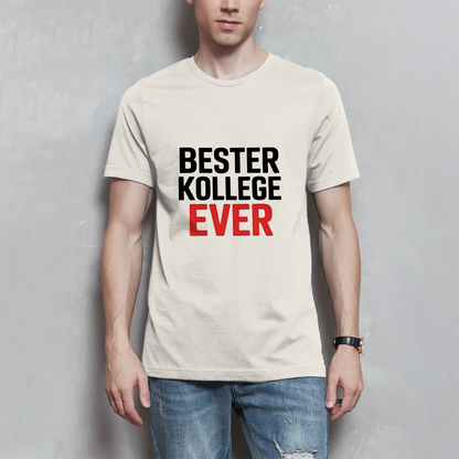 Herren T-Shirt „Bester Kollege ever“ – Lustiges Geschenk für Kollegen