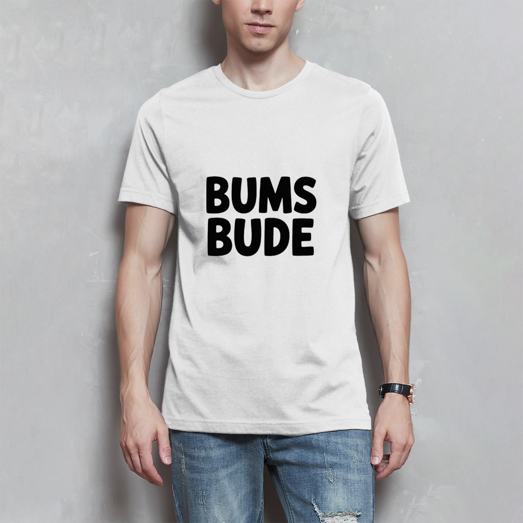 Herren T-Shirt „Bumsbude“ Schwarz – Lustiges Statement Shirt
