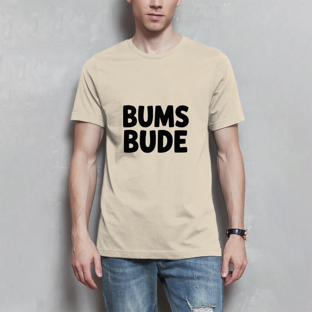 Herren T-Shirt „Bumsbude“ Schwarz – Lustiges Statement Shirt