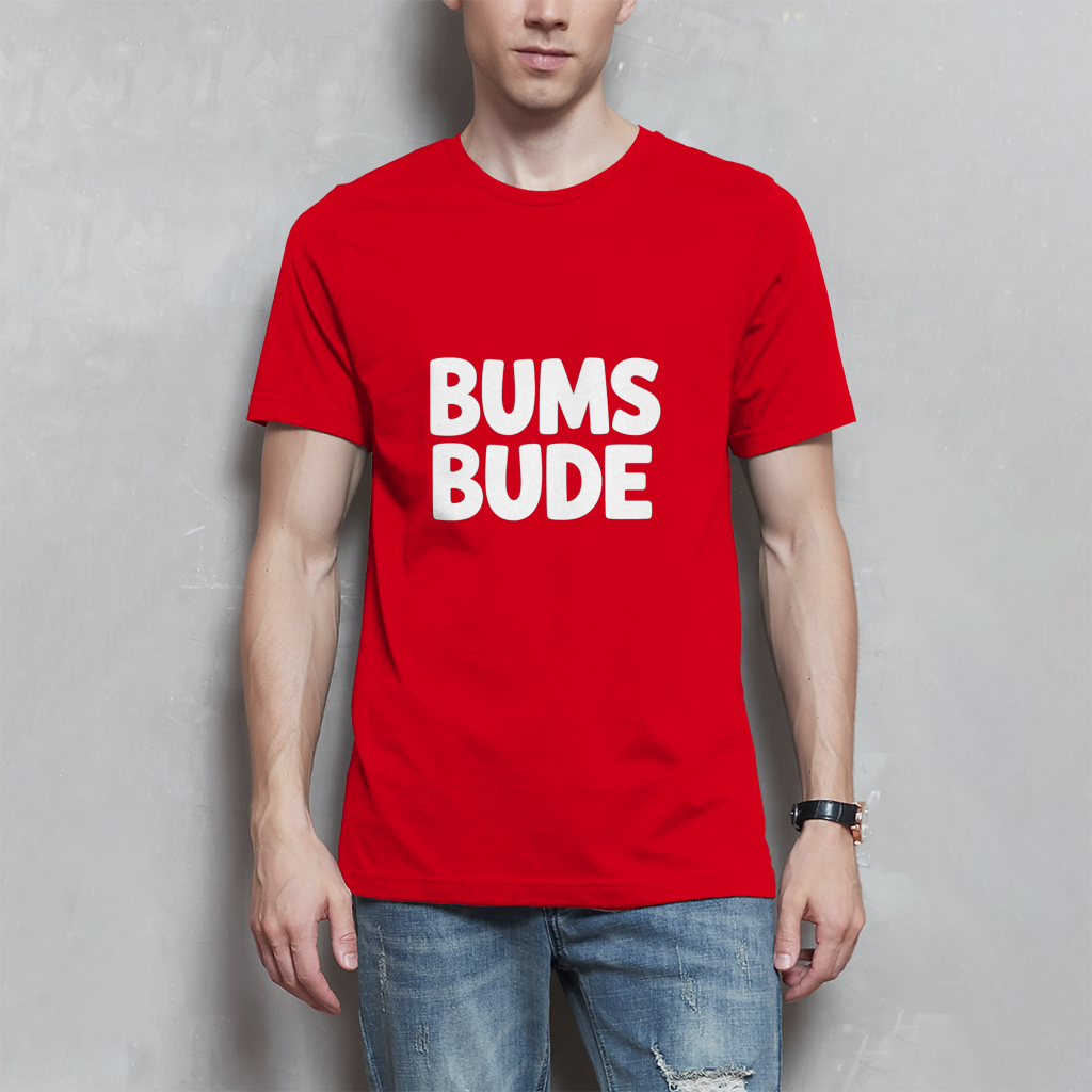 Herren T-Shirt „Bumsbude“ Schwarz – Lustiges Statement Shirt