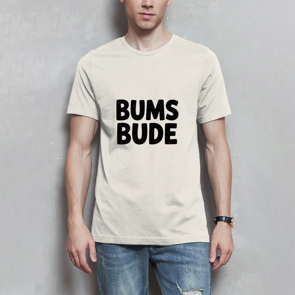Herren T-Shirt „Bumsbude“ Schwarz – Lustiges Statement Shirt