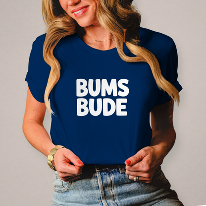 Damen T-Shirt „Bumsbude“ Schwarz – Lustiges Statement Shirt
