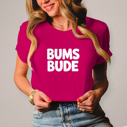 Damen T-Shirt „Bumsbude“ Schwarz – Lustiges Statement Shirt