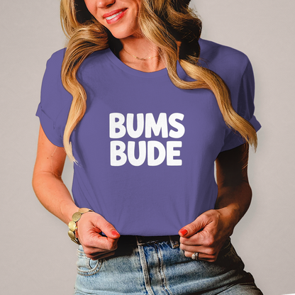 Damen T-Shirt „Bumsbude“ Schwarz – Lustiges Statement Shirt