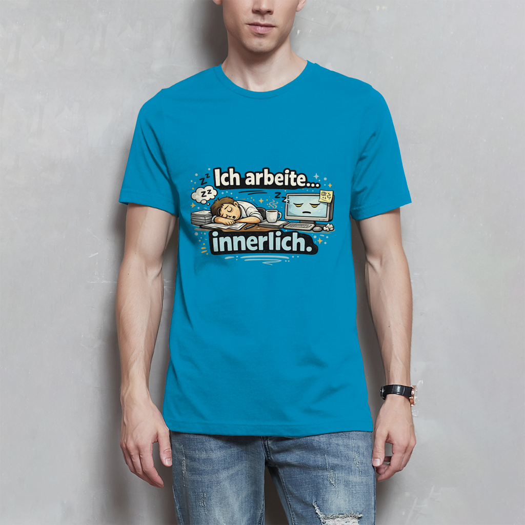 Ich arbeite innerlich Herren T-Shirt – Perfekt für Büro & Homeoffice
