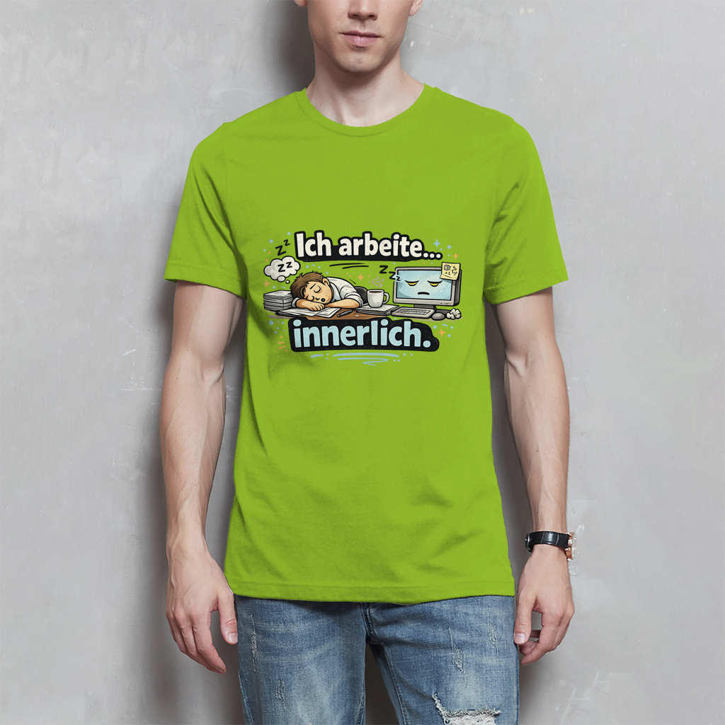 Ich arbeite innerlich Herren T-Shirt – Perfekt für Büro & Homeoffice