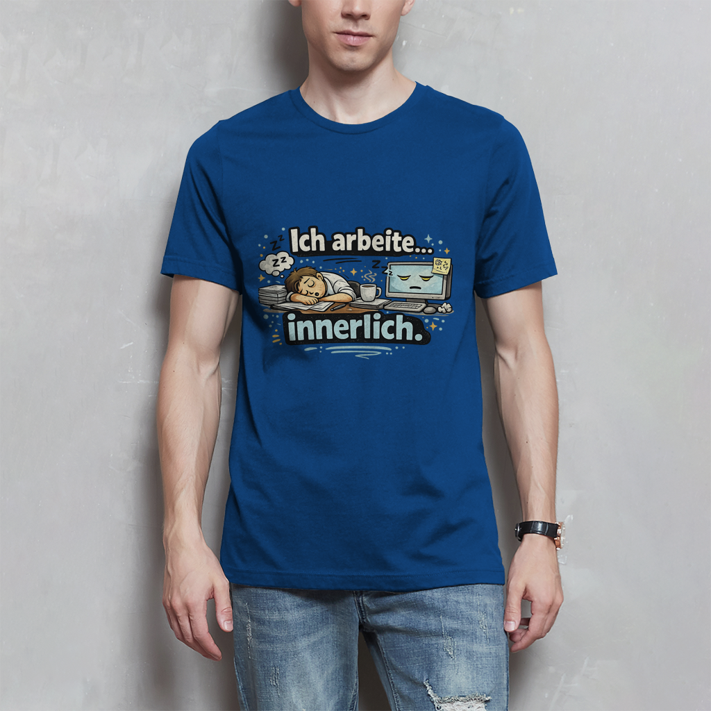 Ich arbeite innerlich Herren T-Shirt – Perfekt für Büro & Homeoffice