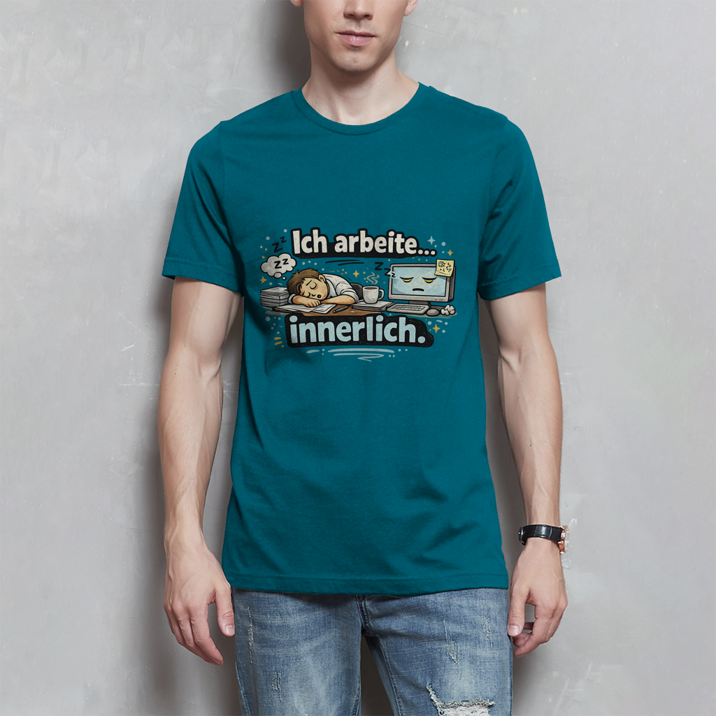 Ich arbeite innerlich Herren T-Shirt – Perfekt für Büro & Homeoffice