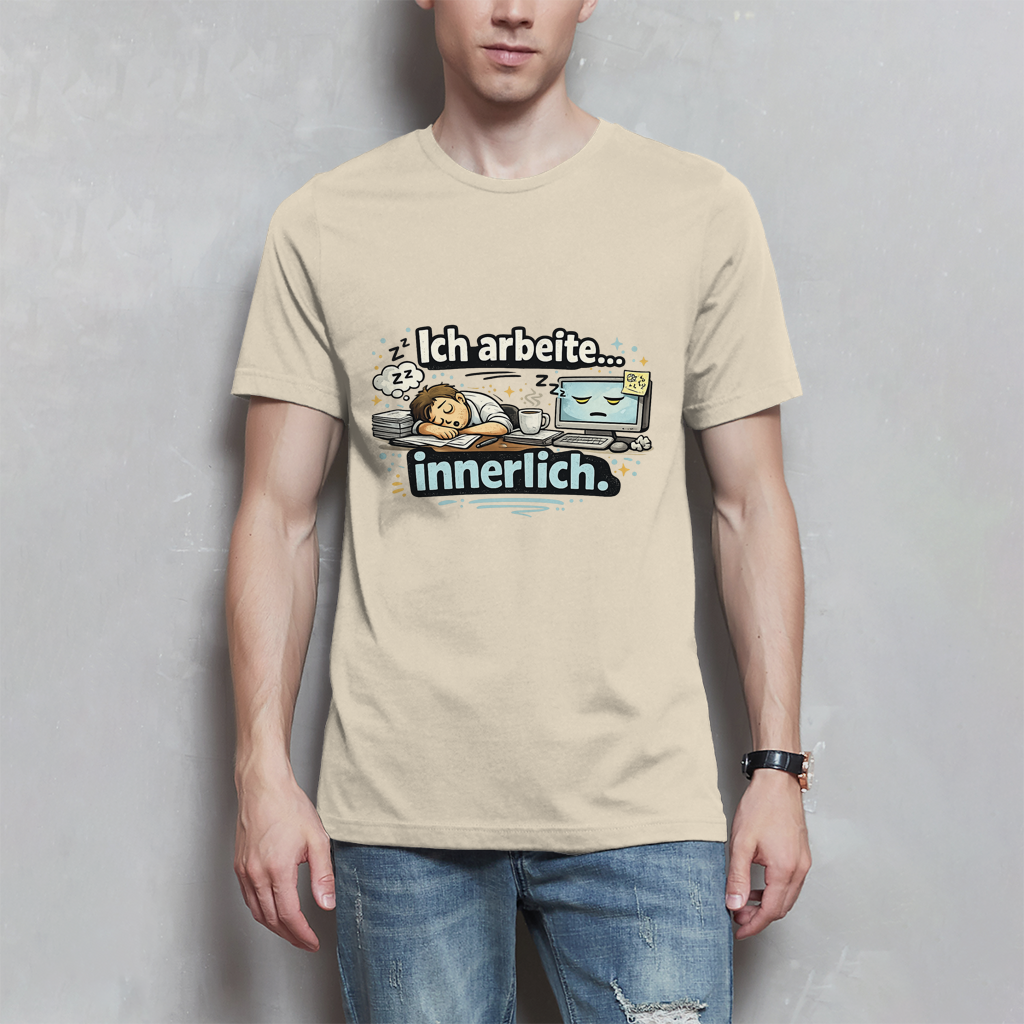 Ich arbeite innerlich Herren T-Shirt – Perfekt für Büro & Homeoffice