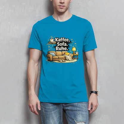Lustiges Herren T-Shirt „Kaffee Sofa Ruhe“ – Für Relax & Freizeit