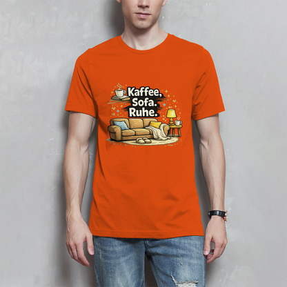 Lustiges Herren T-Shirt „Kaffee Sofa Ruhe“ – Für Relax & Freizeit
