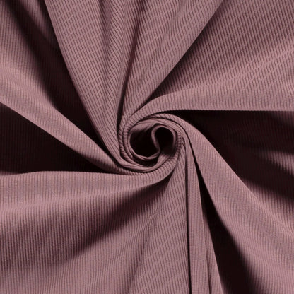 Rib Jersey Stoff Uni Mauve 0,5m