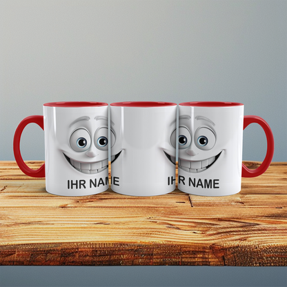 Personalisierte lustige Tasse mit 3D-Gesicht & Namen – Geschenk für Familie & Kollegen