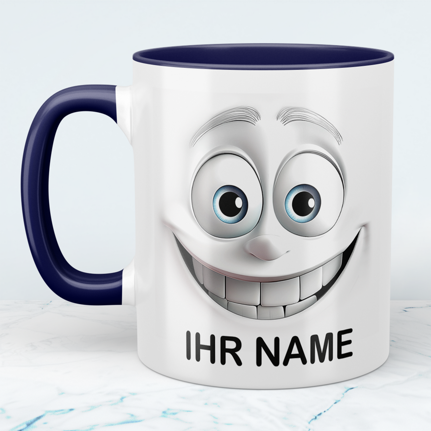 Personalisierte lustige Tasse mit 3D-Gesicht & Namen – Geschenk für Familie & Kollegen
