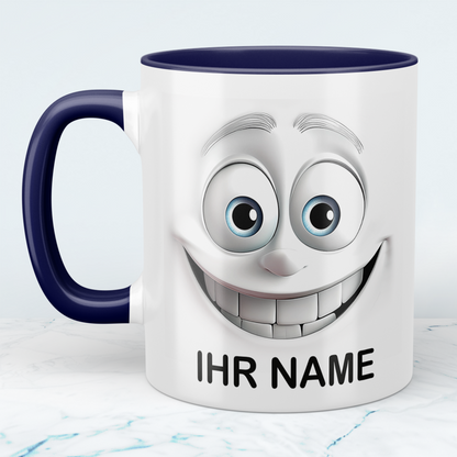 Personalisierte lustige Tasse mit 3D-Gesicht & Namen – Geschenk für Familie & Kollegen