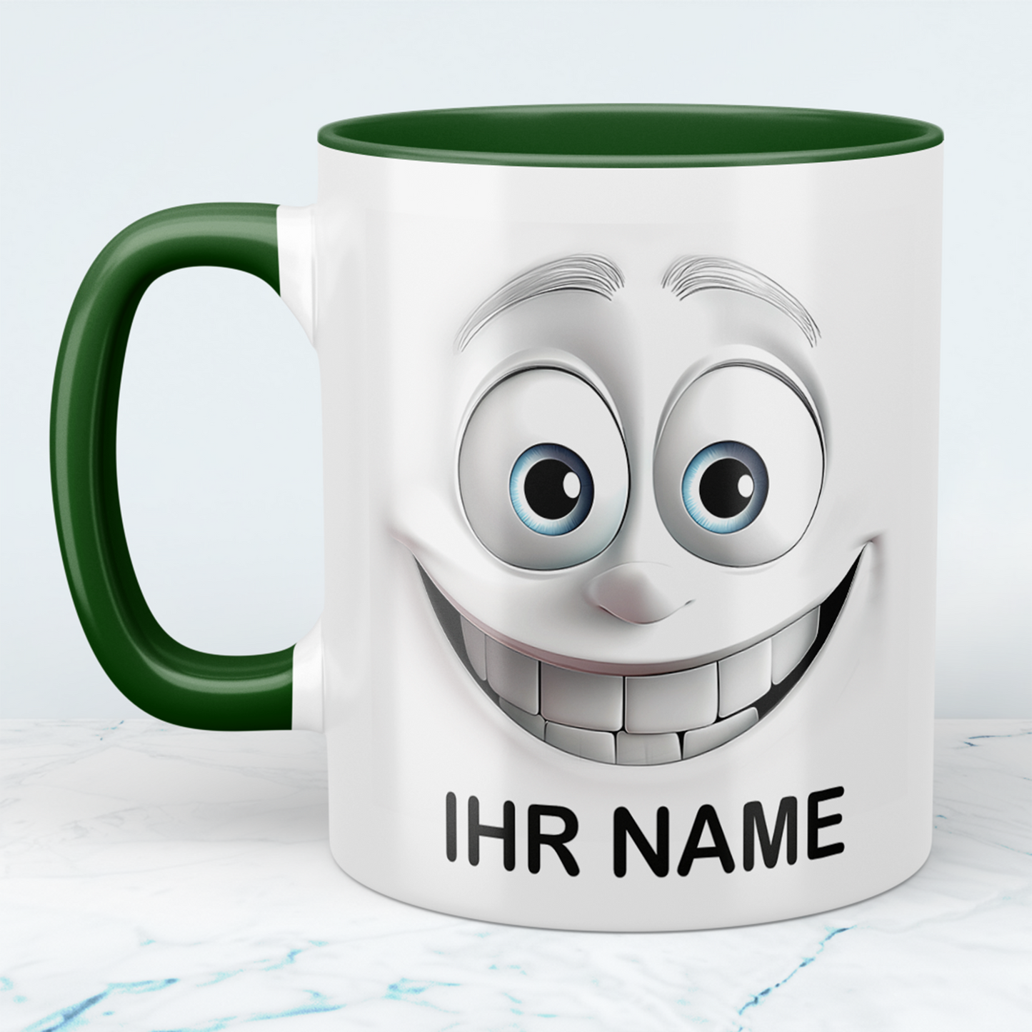 Personalisierte lustige Tasse mit 3D-Gesicht & Namen – Geschenk für Familie & Kollegen