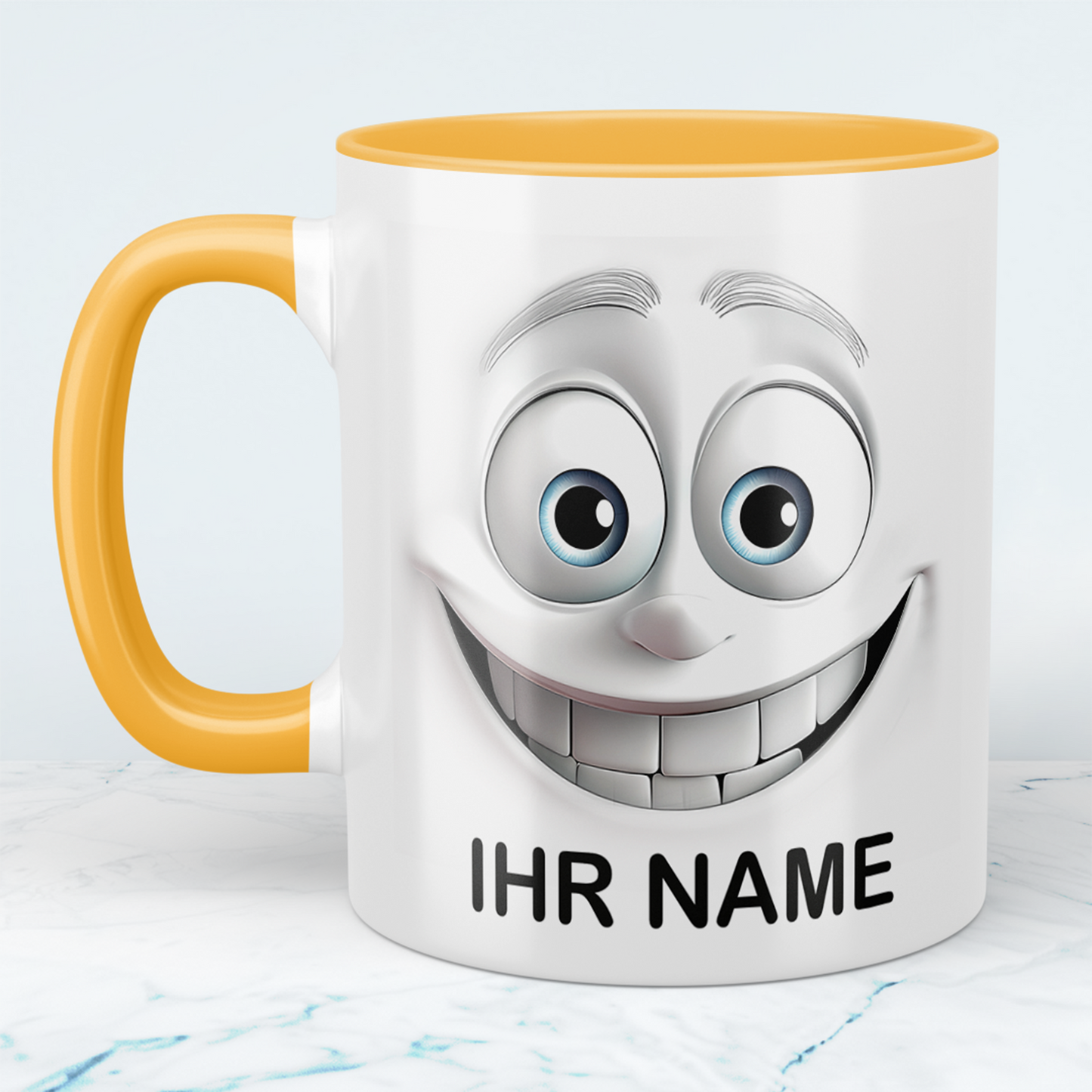 Personalisierte lustige Tasse mit 3D-Gesicht & Namen – Geschenk für Familie & Kollegen