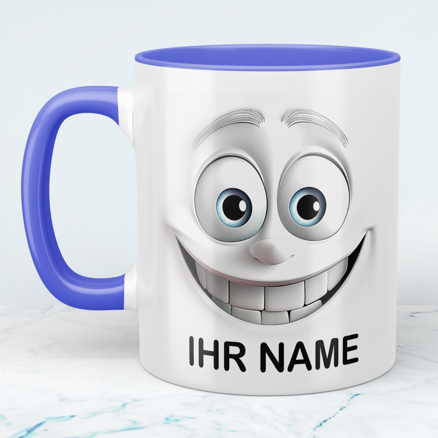 Personalisierte lustige Tasse mit 3D-Gesicht & Namen – Geschenk für Familie & Kollegen