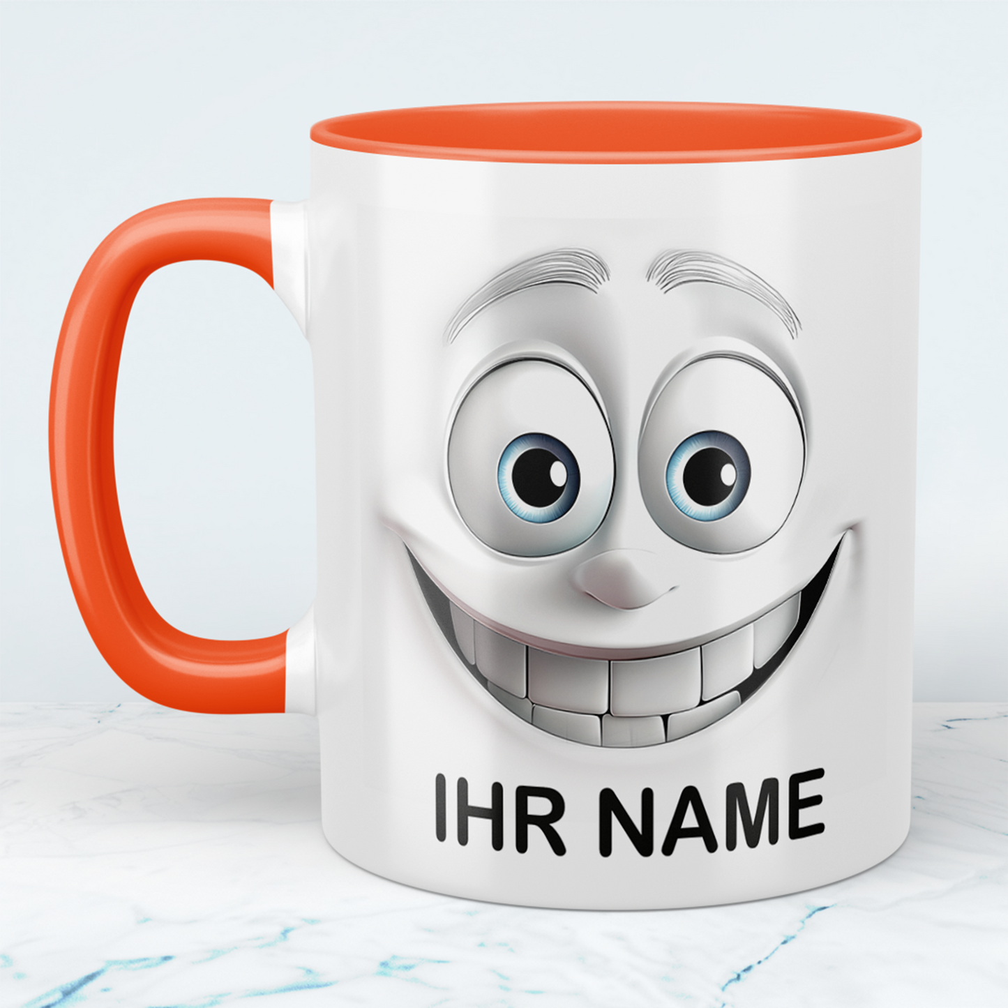 Personalisierte lustige Tasse mit 3D-Gesicht & Namen – Geschenk für Familie & Kollegen