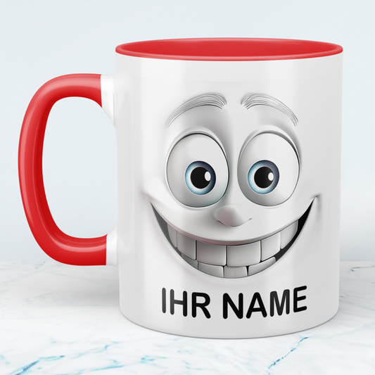 Personalisierte lustige Tasse mit 3D-Gesicht & Namen – Geschenk für Familie & Kollegen