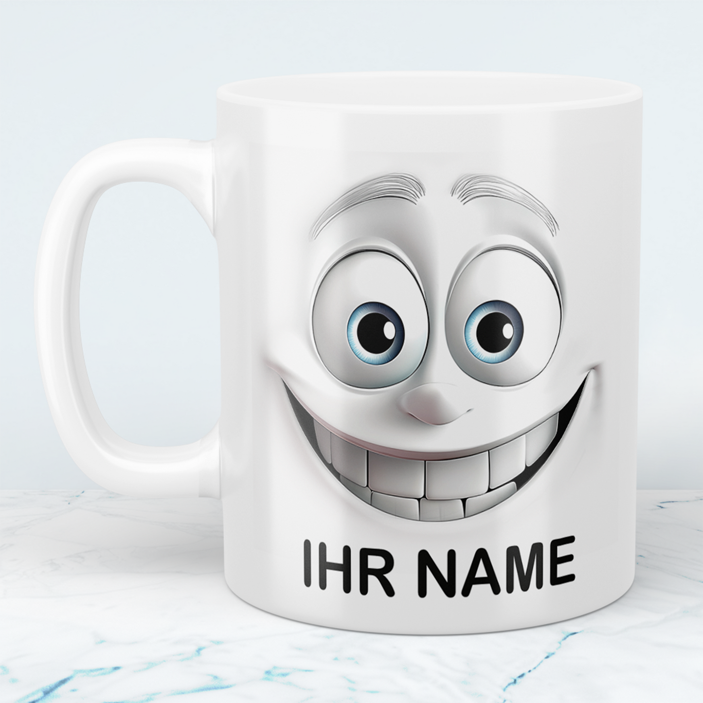 Personalisierte lustige Tasse mit 3D-Gesicht & Namen – Geschenk für Familie & Kollegen