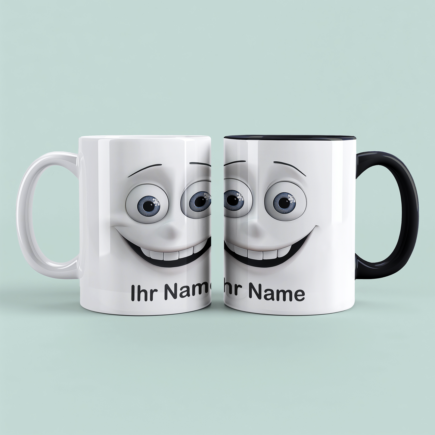 Personalisierte Tasse mit 3D-Gesicht & Namen – Witziges Geschenk für Kollegen