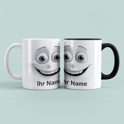 Personalisierte Tasse mit 3D-Gesicht & Namen – Witziges Geschenk für Kollegen