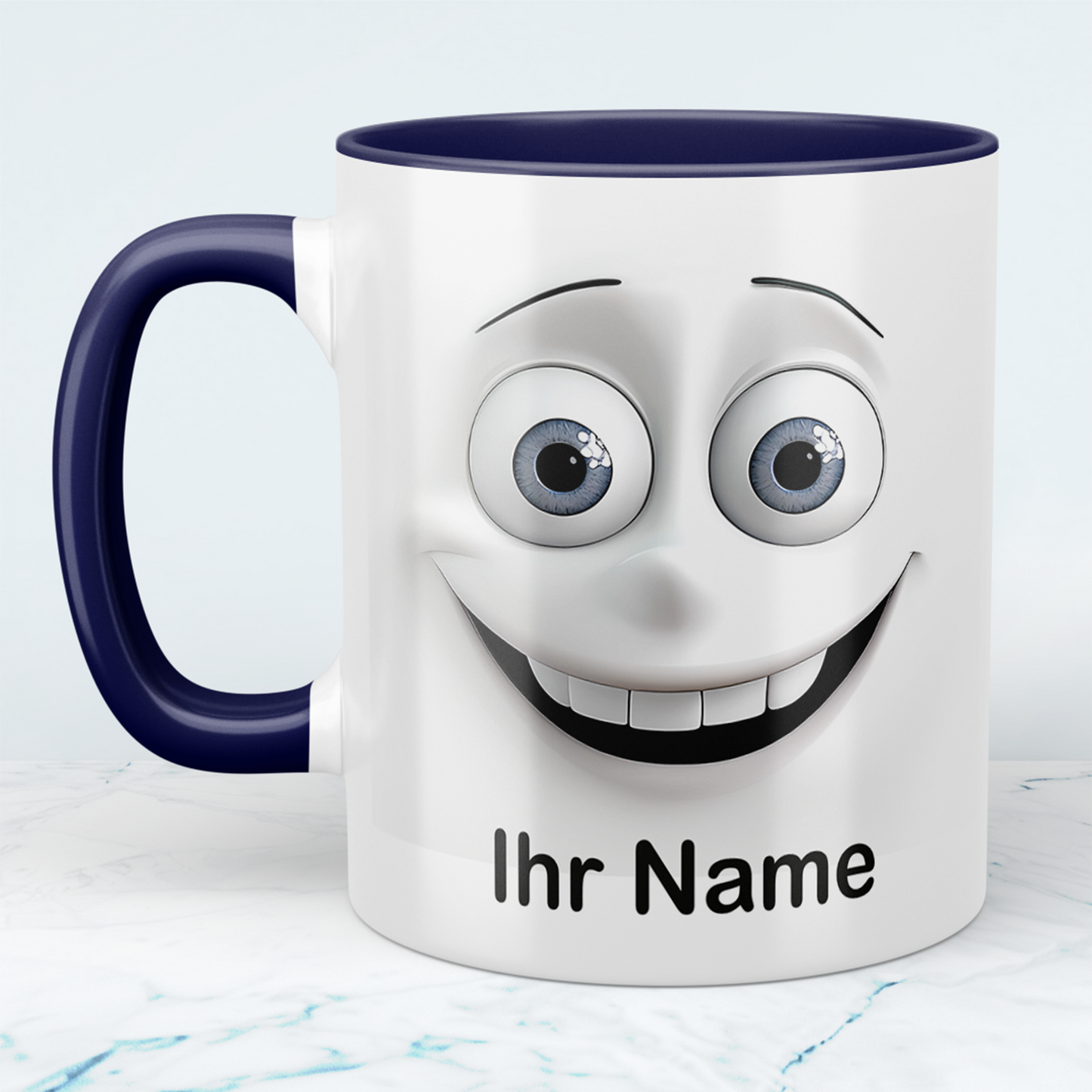 Personalisierte Tasse mit 3D-Gesicht & Namen – Witziges Geschenk für Kollegen