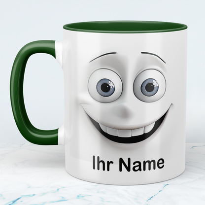 Personalisierte Tasse mit 3D-Gesicht & Namen – Witziges Geschenk für Kollegen