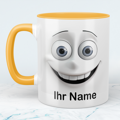 Personalisierte Tasse mit 3D-Gesicht & Namen – Witziges Geschenk für Kollegen
