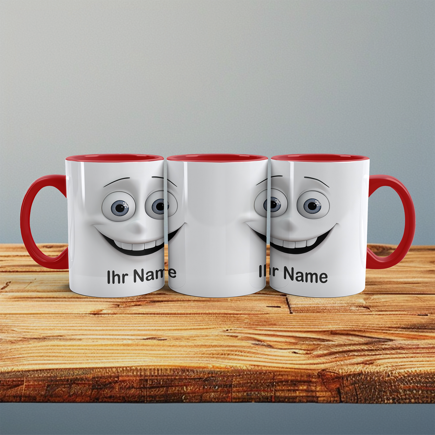 Personalisierte Tasse mit 3D-Gesicht & Namen – Witziges Geschenk für Kollegen