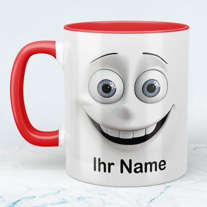 Personalisierte Tasse mit 3D-Gesicht & Namen – Witziges Geschenk für Kollegen