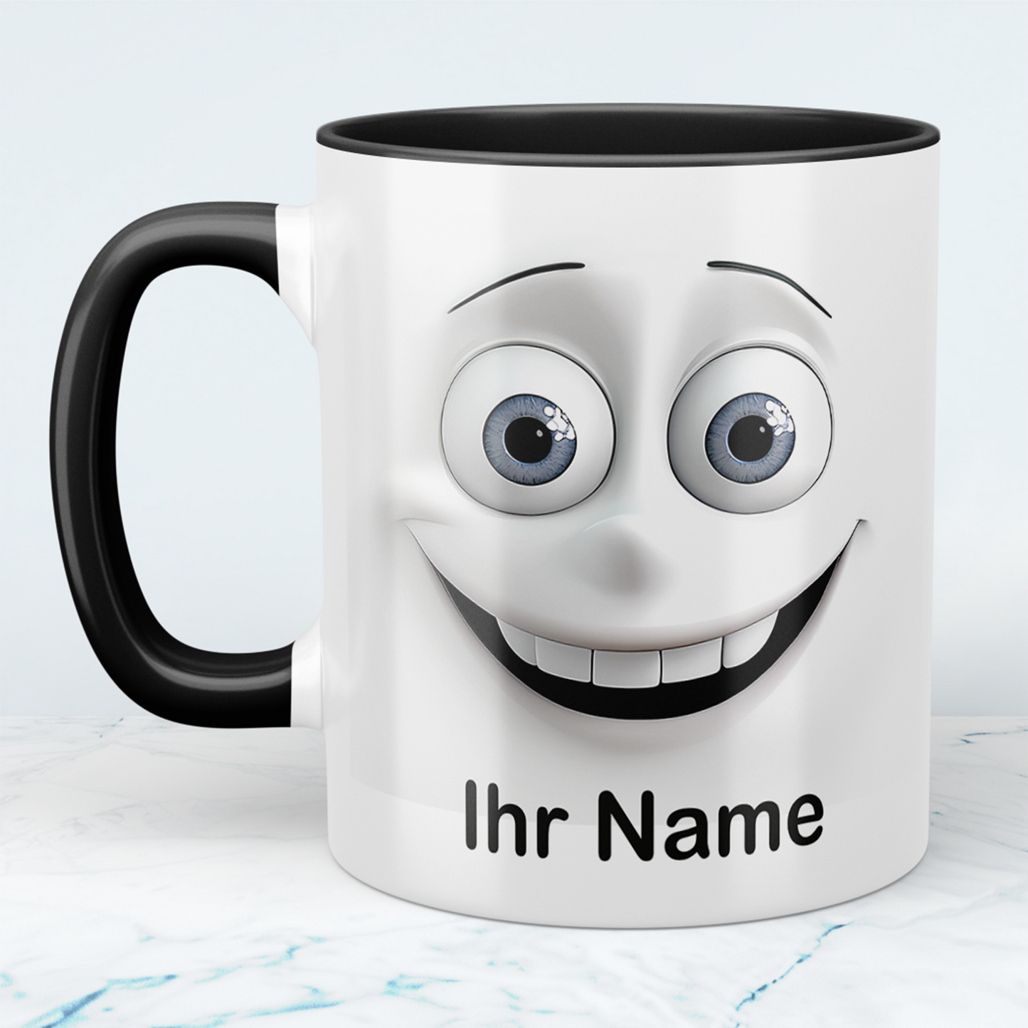 Personalisierte Tasse mit 3D-Gesicht & Namen – Witziges Geschenk für Kollegen