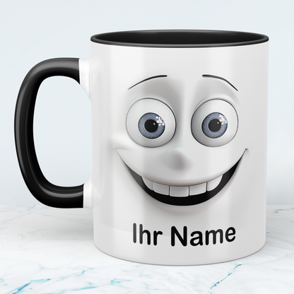 Personalisierte Tasse mit 3D-Gesicht & Namen – Witziges Geschenk für Kollegen