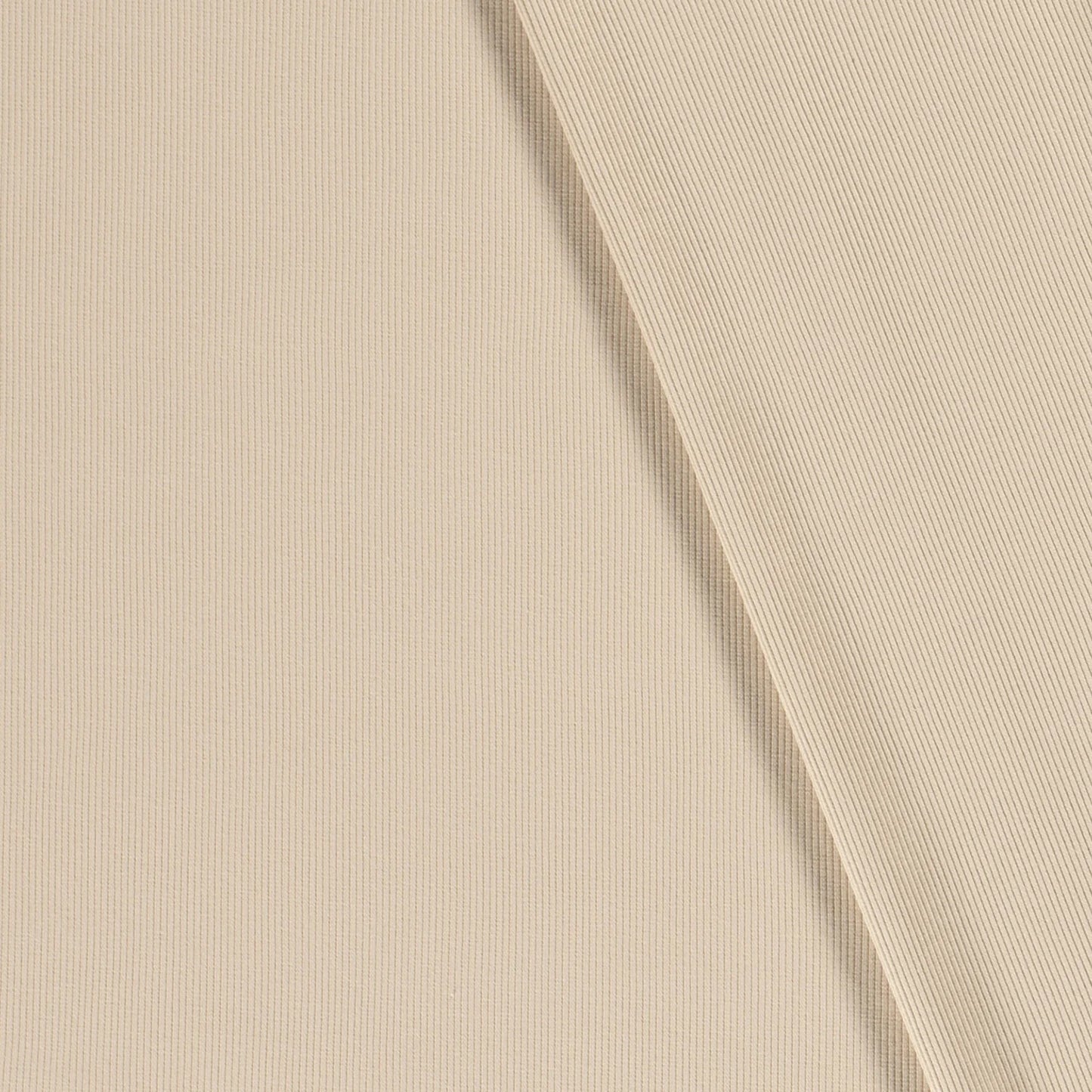 Rib Jersey Stoff Uni Beige 0,5m
