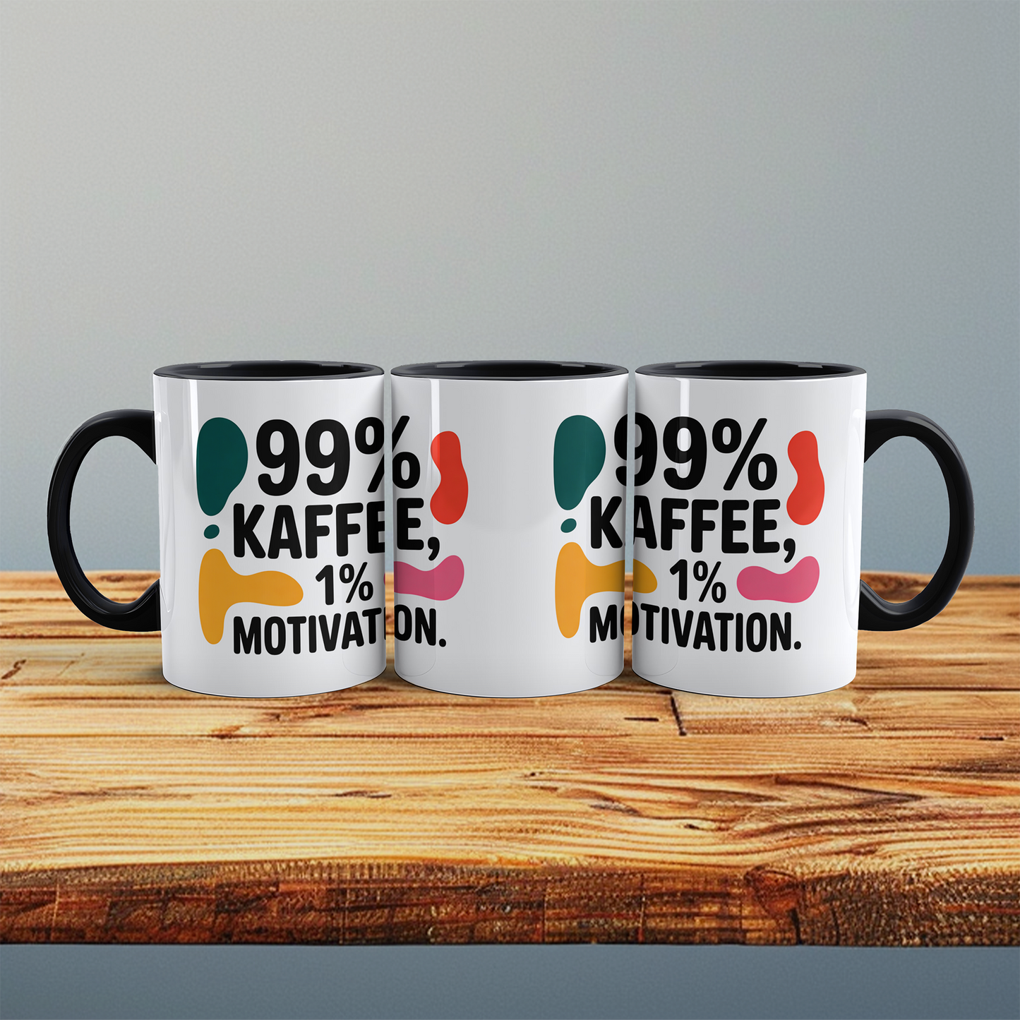 99% Kaffee, 1 Prozent Motivation – Die ehrliche Tasse für den Arbeitsalltag
