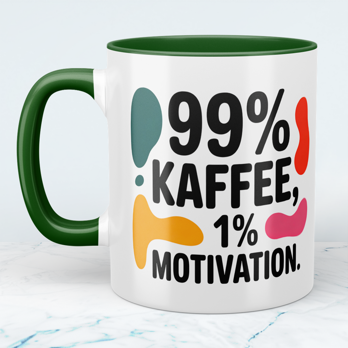 99% Kaffee, 1 Prozent Motivation – Die ehrliche Tasse für den Arbeitsalltag