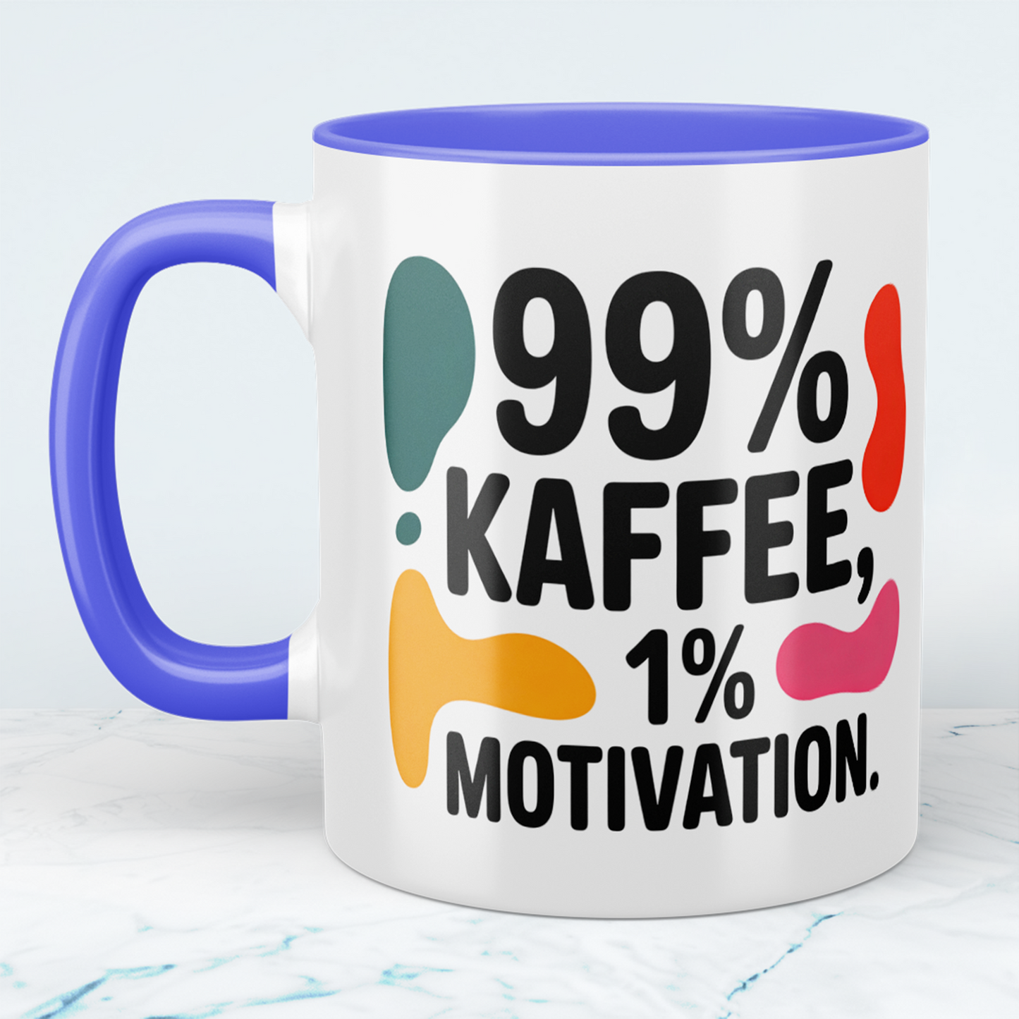 99% Kaffee, 1 Prozent Motivation – Die ehrliche Tasse für den Arbeitsalltag